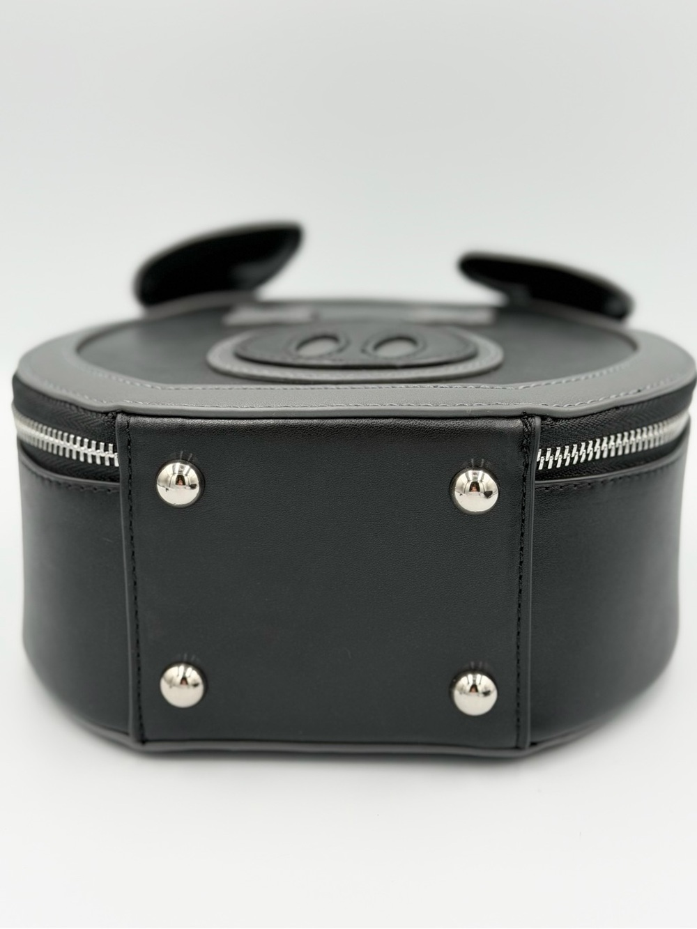 Shane Dawson Black/Grey Pig-Accent Round Crossbody Bag - Picture 9 of 10